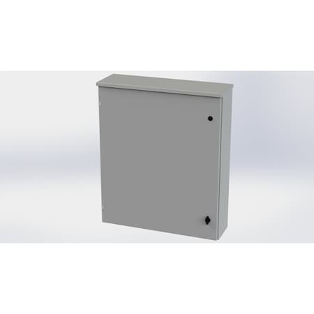 Saginaw Control & Engineering 1/4 Turn Knob Latch Electrical Enclosures, 36 in H, 8 in D, 30 in W, NEMA 3R, Galvanized Steel SCE-36R3008LP